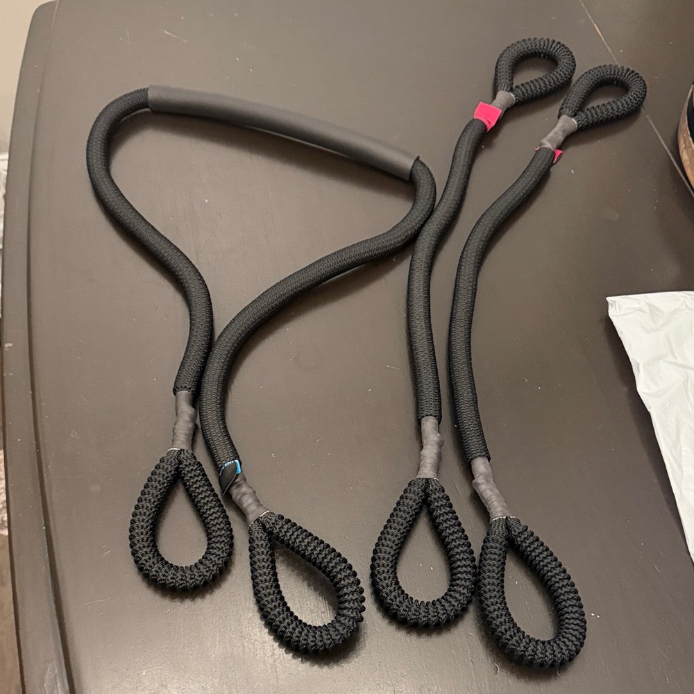 Black Resistance Bands with Handles